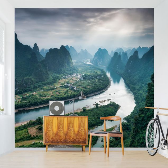 Wanddeko Schlafzimmer Talblick über den Li-Fluss
