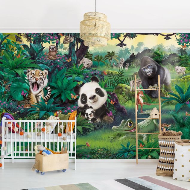 Babyzimmer Deko Dschungel mit Tieren