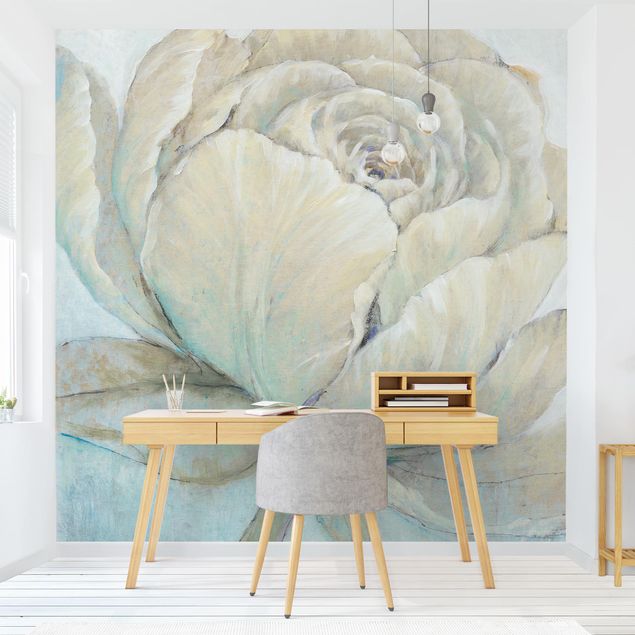 Wanddeko Wohnzimmer Englische Rose Pastell