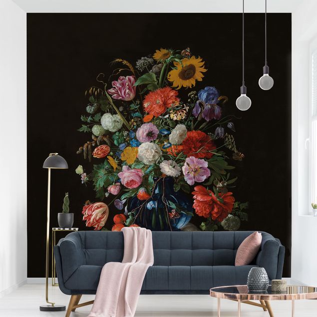 Wanddeko Wohnzimmer Jan Davidsz de Heem - Glasvase mit Blumen