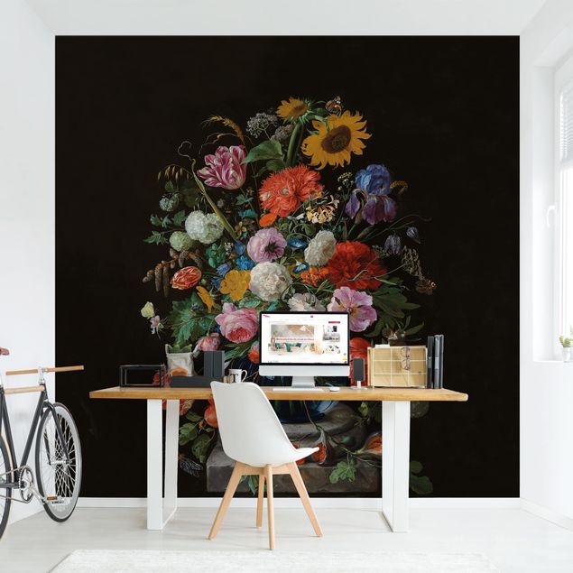 Wanddeko Schlafzimmer Jan Davidsz de Heem - Glasvase mit Blumen