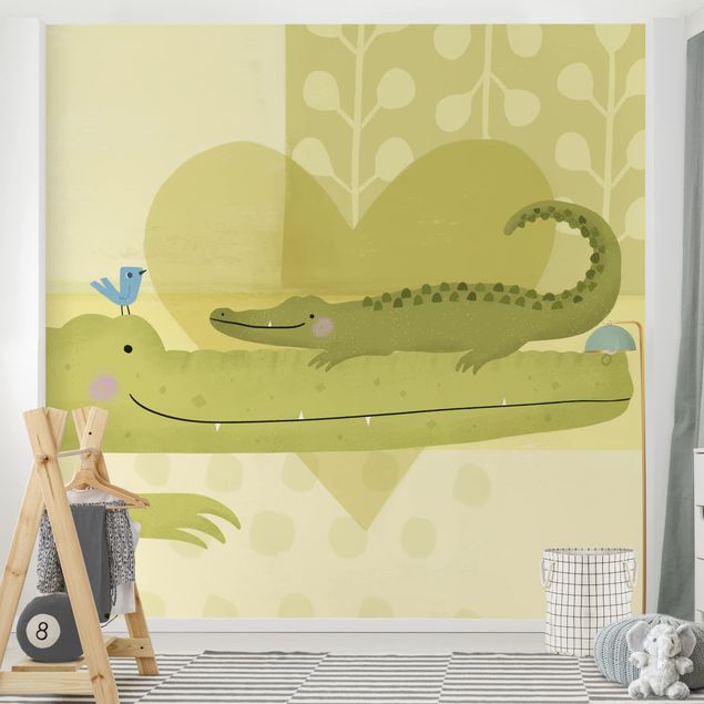Wanddeko Büro Mama und ich - Krokodile
