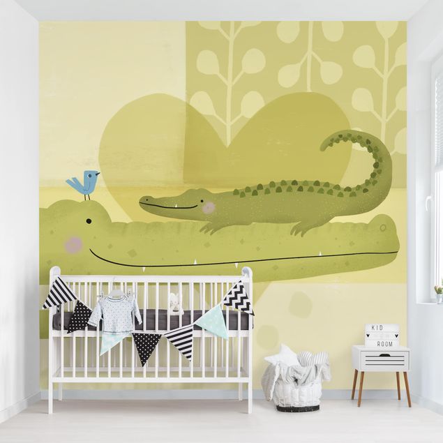 Wanddeko Babyzimmer Mama und ich - Krokodile