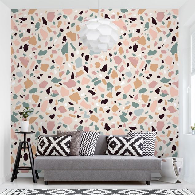 Wanddeko Schlafzimmer Terrazzo Muster Napoli