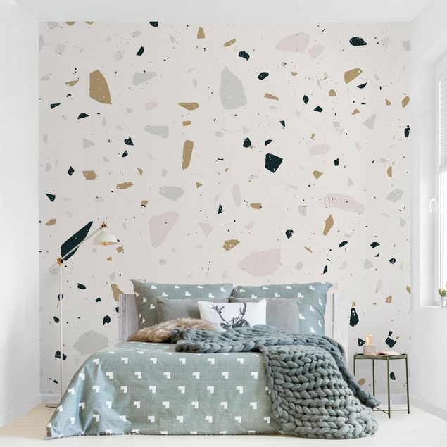 Wanddeko Schlafzimmer Terrazzo Muster San Remo