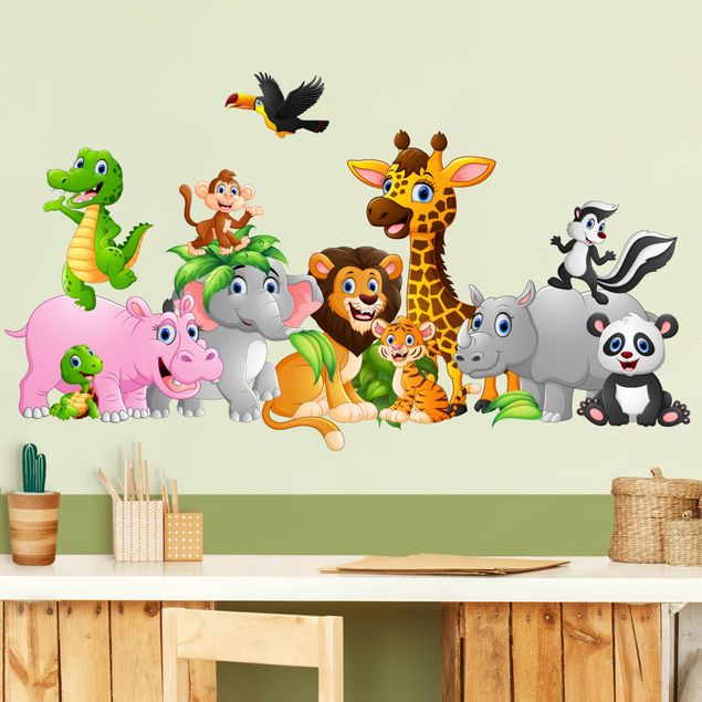 Wanddeko Büro Tiere des Dschungels