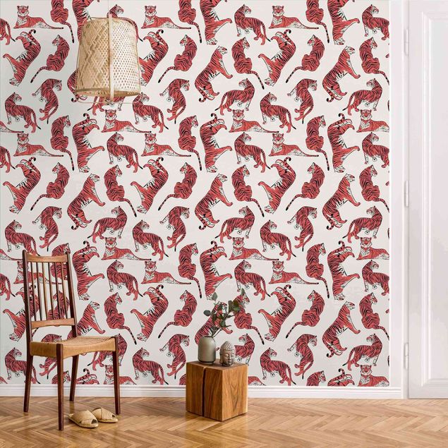 Wanddeko Wohnzimmer Tiger Muster