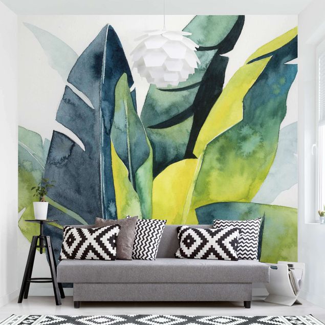 Wanddeko Schlafzimmer Tropisches Blattwerk - Banane