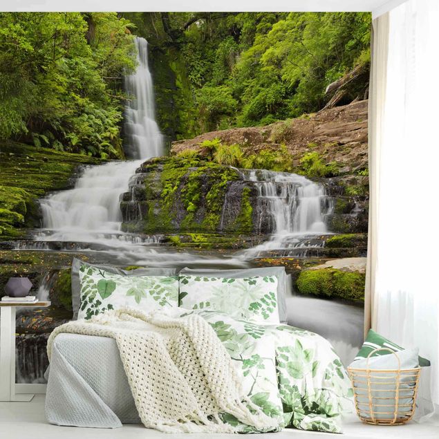 Wanddeko Wohnzimmer Upper McLean Falls in Neuseeland