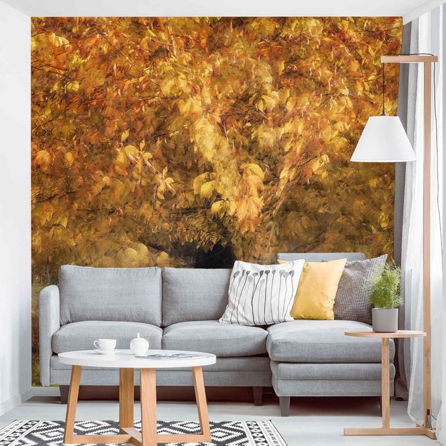 Wanddeko Wohnzimmer Verträumter Baum im Herbst