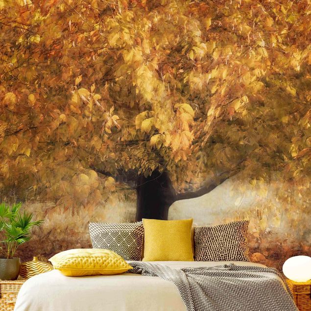Wanddeko Flur Verträumter Baum im Herbst