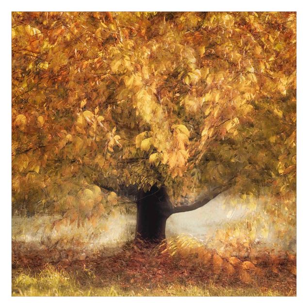 Wanddeko Büro Verträumter Baum im Herbst