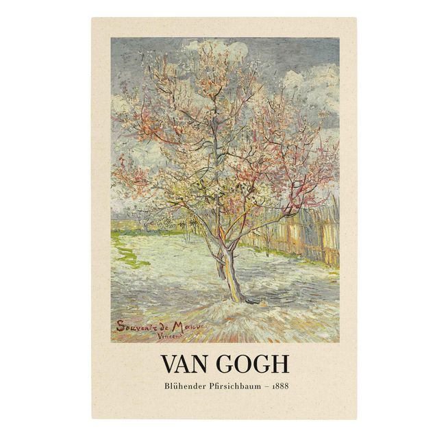 Wanddeko Büro Vincent van Gogh - Blühender Pfirsichbaum - Museumsedition