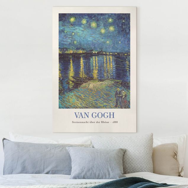 Wanddeko blau Vincent van Gogh - Sternennacht - Museumsedition