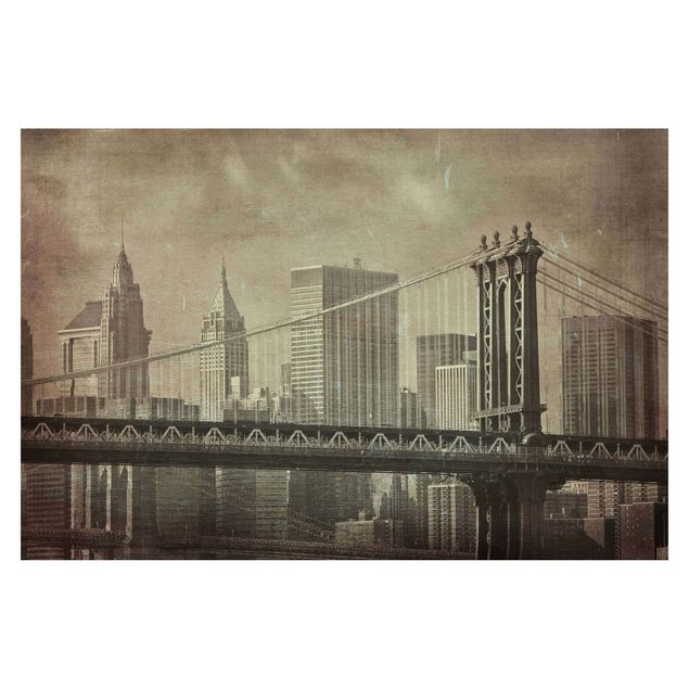 Wanddeko Esszimmer Vintage New york City