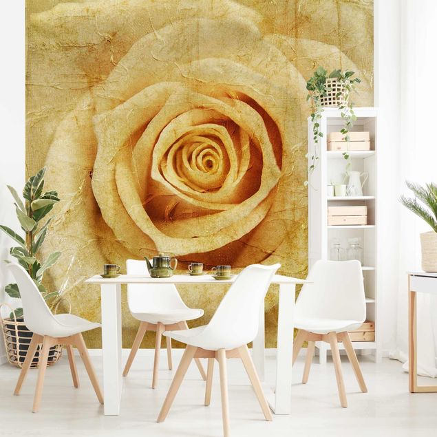 Wanddeko Wohnzimmer Vintage Rose