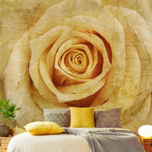 Wanddeko Schlafzimmer Vintage Rose