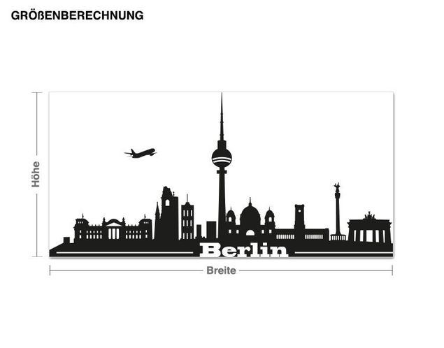 Wandtattoo Deutschland Berlin Skyline