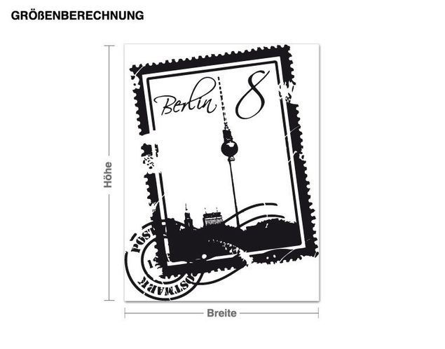 Küche Dekoration Briefmarke Berlin