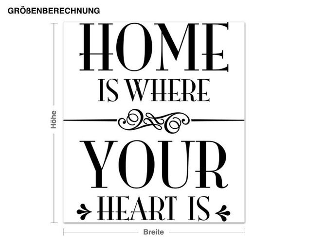 Wanddeko Flur Home is where your heart is