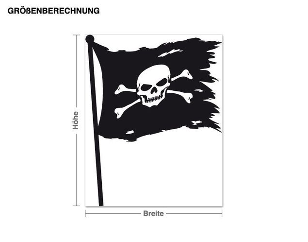 Wandtattoo Piratenflagge