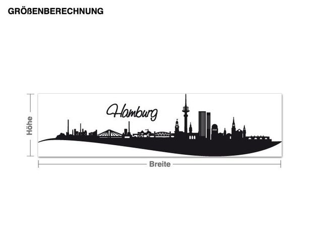 Wandtattoo Deutschland Skyline Hamburg