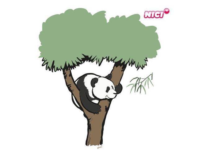Babyzimmer Deko NICI - Wild Friends Panda Fu Bao