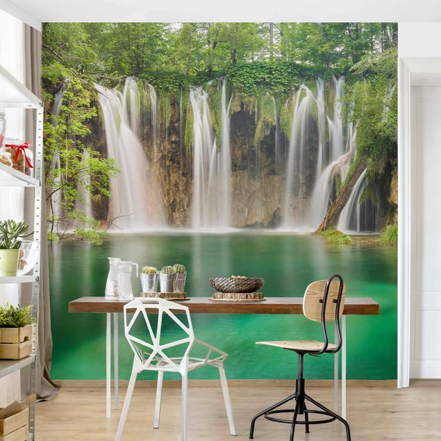 Wanddeko Schlafzimmer Wasserfall Plitvicer Seen