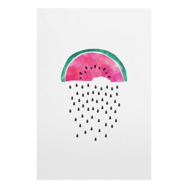 Wanddeko Obst Wassermelonen Regen