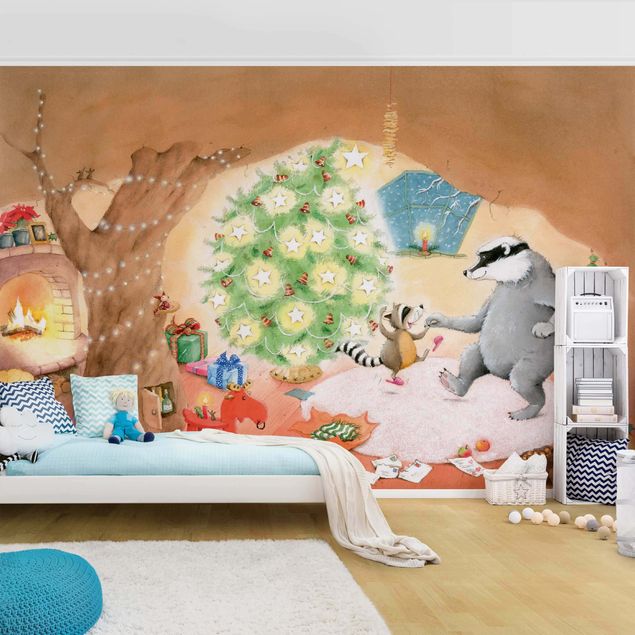 Wanddeko Babyzimmer Wassili Waschbär - Das allerschönste Weihnachtsgeschenk