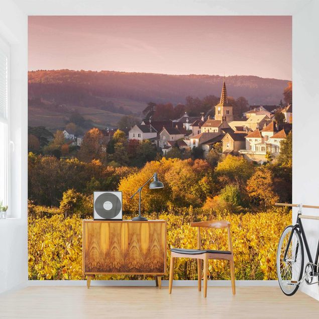 Wanddeko gelb Weinberge in Frankreich