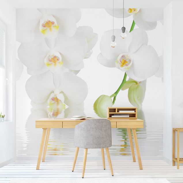 Wanddeko Schlafzimmer Wellness Orchidee - Weiße Orchidee