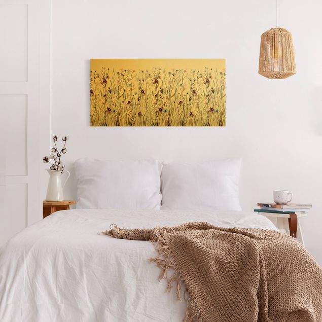 Wanddeko Schlafzimmer Wilde Trockenblumenwiese