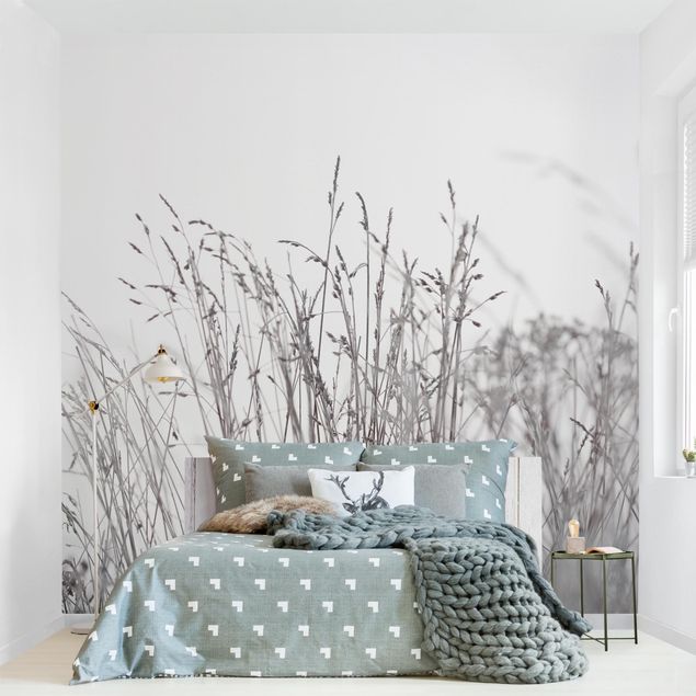 Wanddeko Schlafzimmer Winterliche Gräser