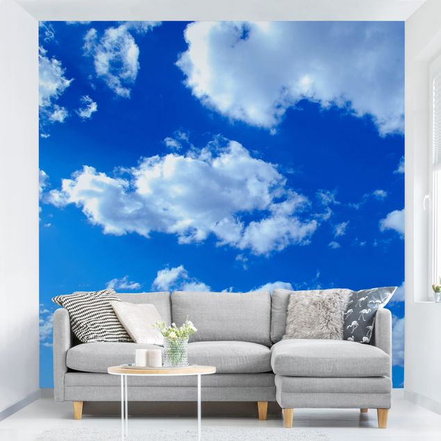 Wanddeko blau Wolkenhimmel