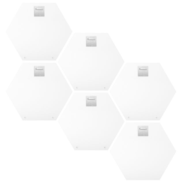 Wanddeko Flur 6-teiliges Hexagon Bild Alu-Dibond seidenmatt selbst gestalten