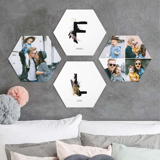 Wanddeko Schlafzimmer Mehrteiliges Hexagon Bild Forex selbst gestalten
