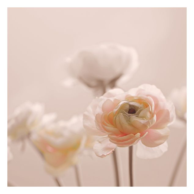 Wanddeko Büro Zarter Strauch an Rosa Blüten