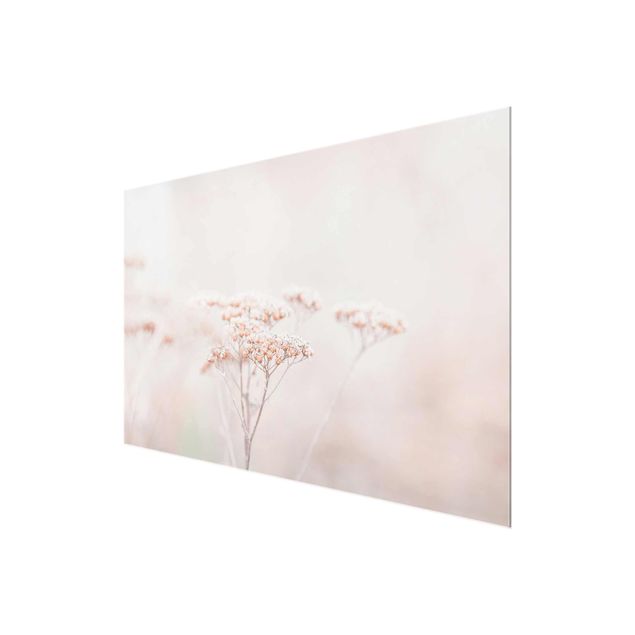 Wanddeko rosa Zartrosane Wildblumen