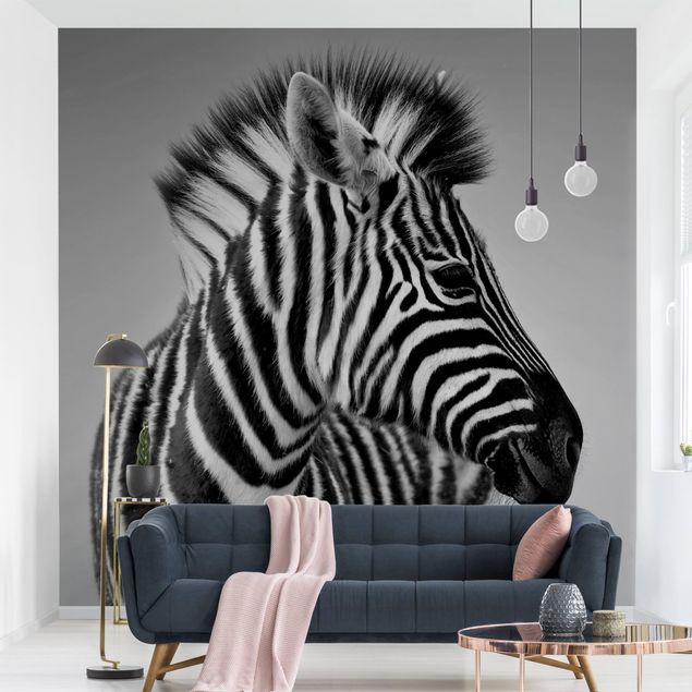 Wanddeko Schlafzimmer Zebra Baby Portrait II