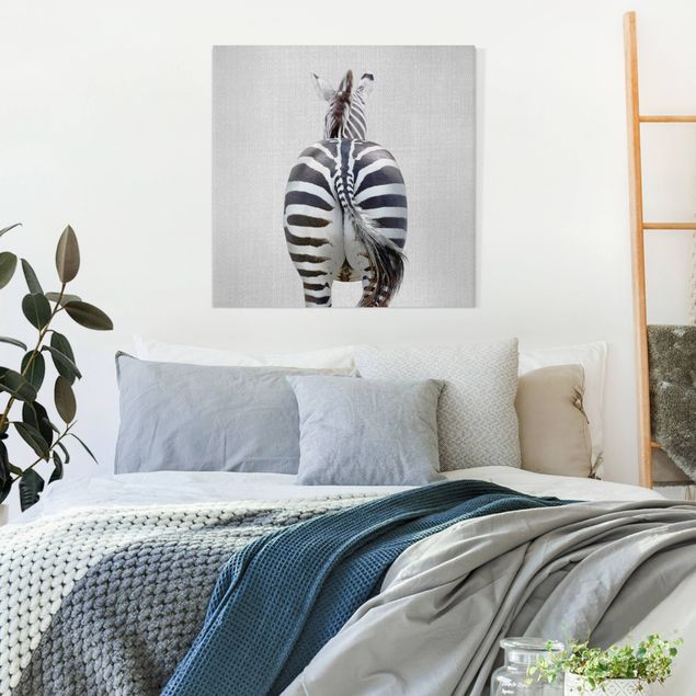 Wanddeko Schlafzimmer Zebra von hinten