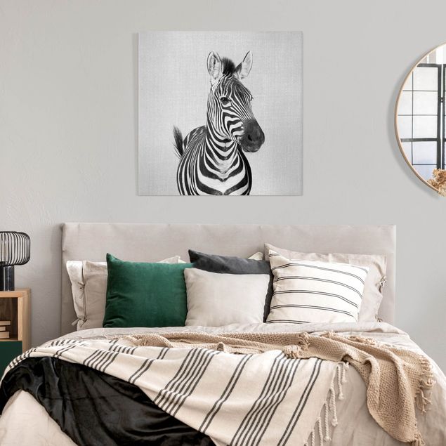 Wanddeko Schlafzimmer Zebra Zilla Schwarz Weiß