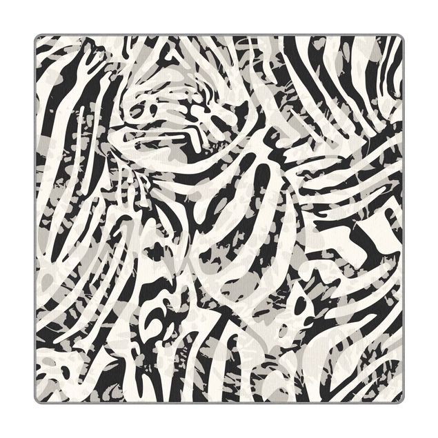 Wanddeko Muster Zebramuster in Grautönen