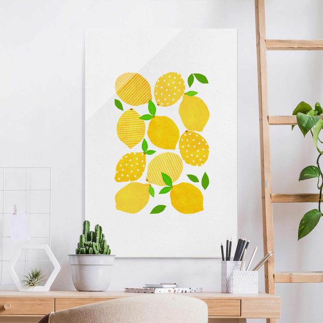 Küche Dekoration Zitronen mit Punkten