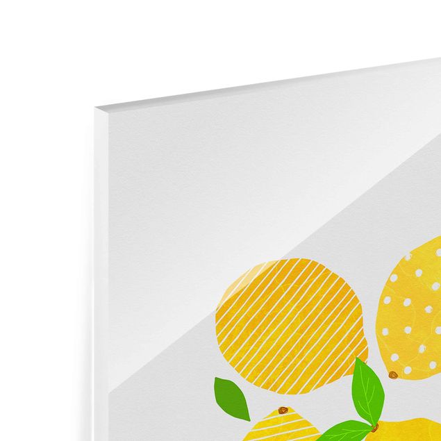Wanddeko Illustration Zitronen mit Punkten