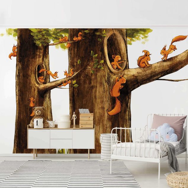 Wanddeko Mädchenzimmer Zuhause der Einhörnchen
