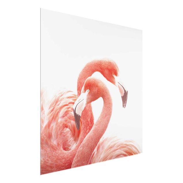 Wanddeko Büro Zwei Flamingos
