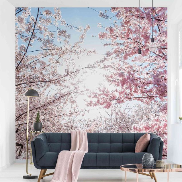 Wanddeko Wohnzimmer Zwischen Kirschblütenzweigen