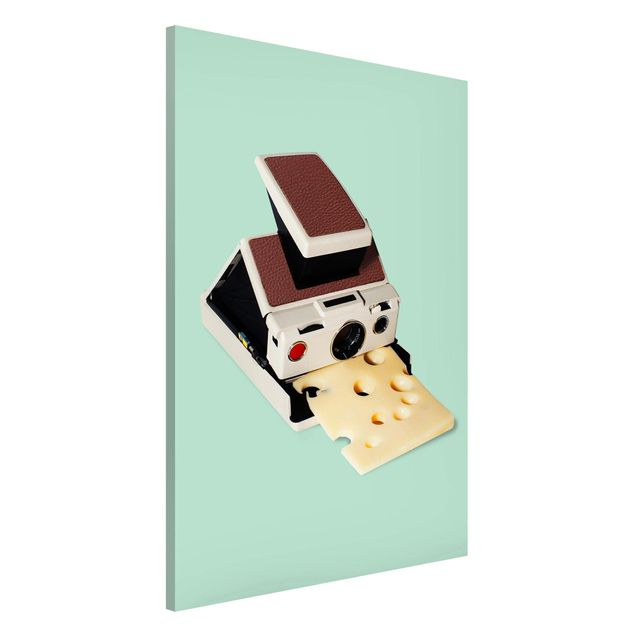 Wanddeko Esszimmer Kamera mit Käse