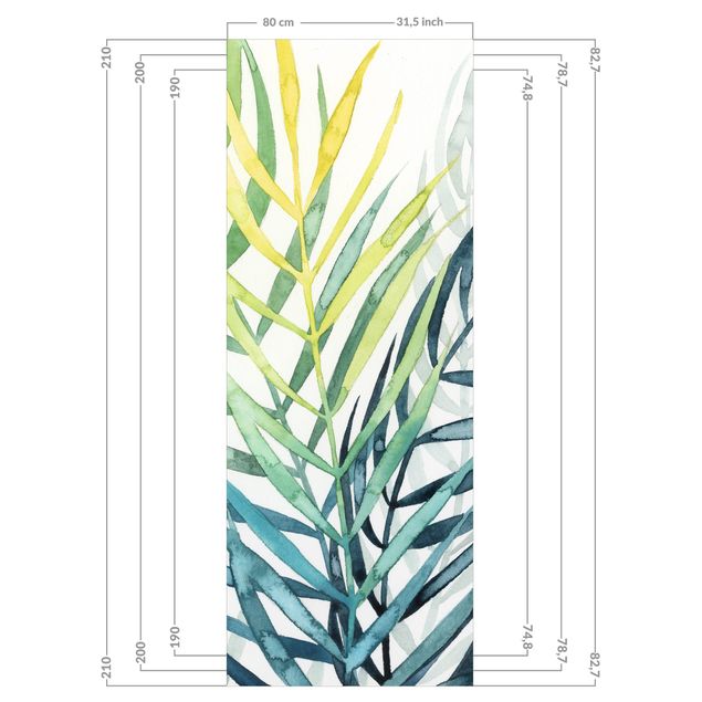 Wanddeko Illustration Tropisches Blattwerk - Palme